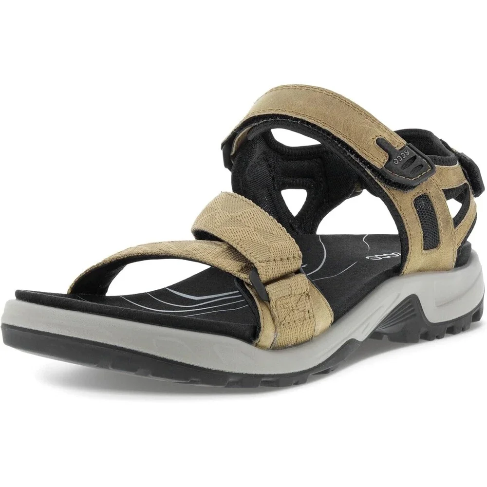 Ecco Yucatan Coast Sport Men 14 Nutmeg Brown Nubuck Leather Hiking Sandal ZPO496